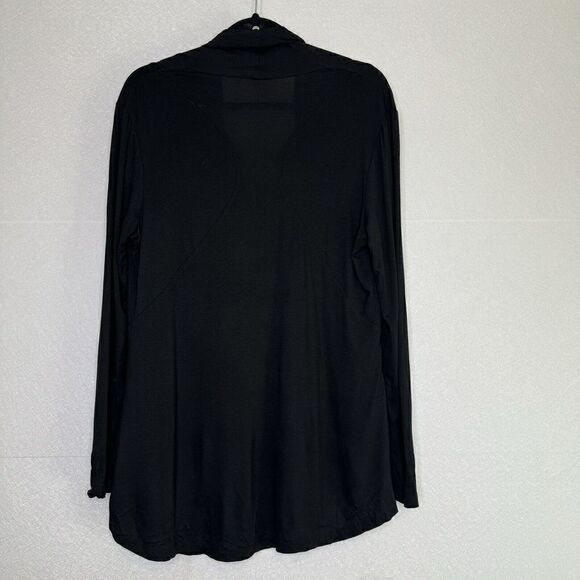 Wishlist Open Front Drape Long Sleeve Cardigan  With Pockets Black S - Picture 5 of 5